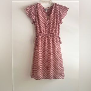 H&M Red and Tan Dress